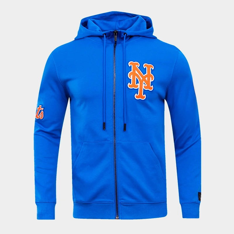 Men's Pro Standard New York Mets MLB Classics Chenille Full-Zip Hoodie
