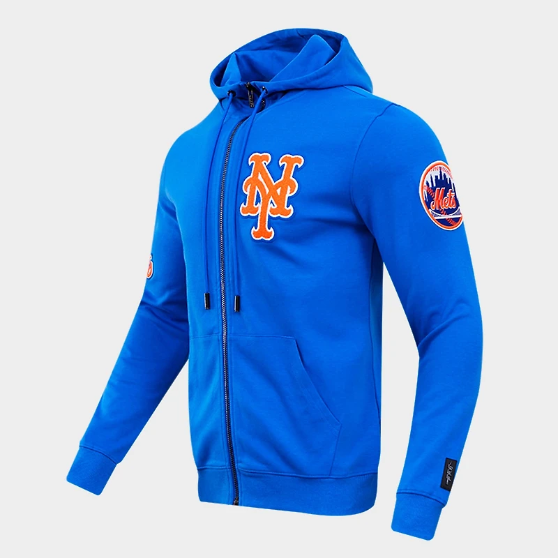 Men's Pro Standard New York Mets MLB Classics Chenille Full-Zip Hoodie