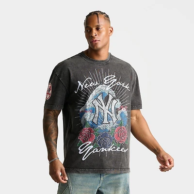 Men's Pro Standard New York Yankees MLB Wave And Roses Graphic T-Shirt