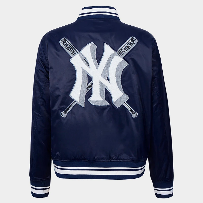 Women's Pro Standard New York Yankees MLB Mash Up Rib Satin Jacket