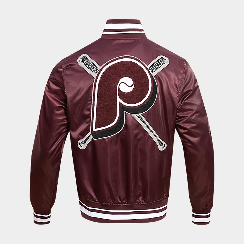 Men's Pro Standard Philadelphia Phillies MLB Retro Classic Mashup Rib Satin Jacket