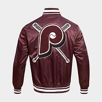 Men's Pro Standard Philadelphia Phillies MLB Retro Classic Mashup Rib Satin Jacket