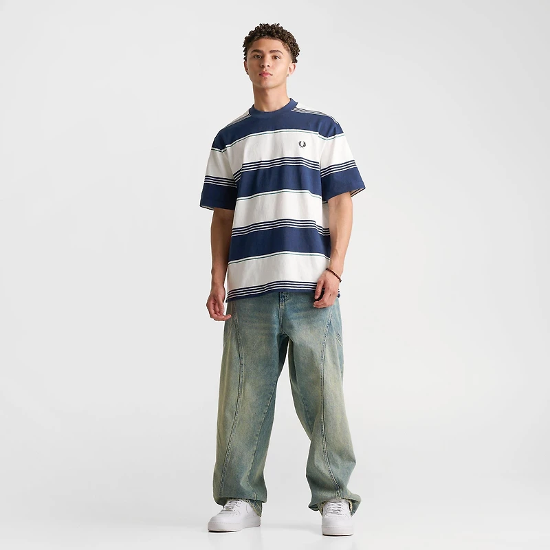 Men's Fred Perry Heavyweight Striped T-Shirt