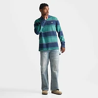 Men's Fred Perry Heavyweight Striped Long-Sleeve Polo Shirt