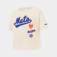Girls' Big Kids' Pro Standard New York Mets MLB Retro Classic Boxy T-Shirt