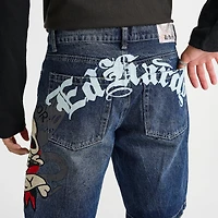 Men's Ed Hardy Death or Glory Denim Shorts