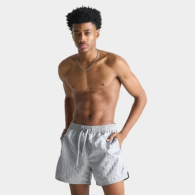 Men's Nike Swim Breaker Swoosh Link Lined Volley Shorts