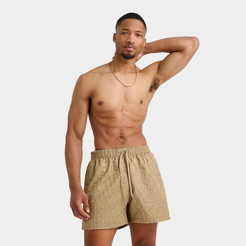 Men's Nike Swim Breaker Swoosh Link Lined Volley Shorts