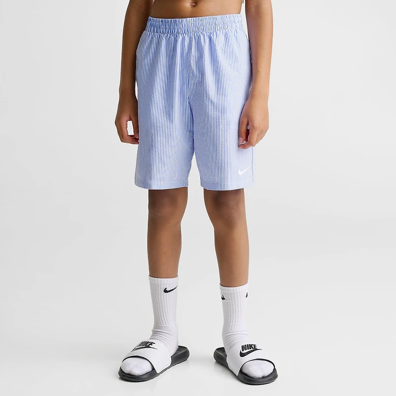 Big Kids' Nike Seersucker Ripple Brief-Lined 7" Volley Swim Shorts