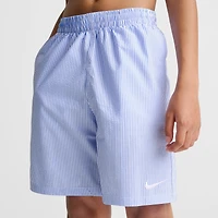 Big Kids' Nike Seersucker Ripple Brief-Lined 7" Volley Swim Shorts