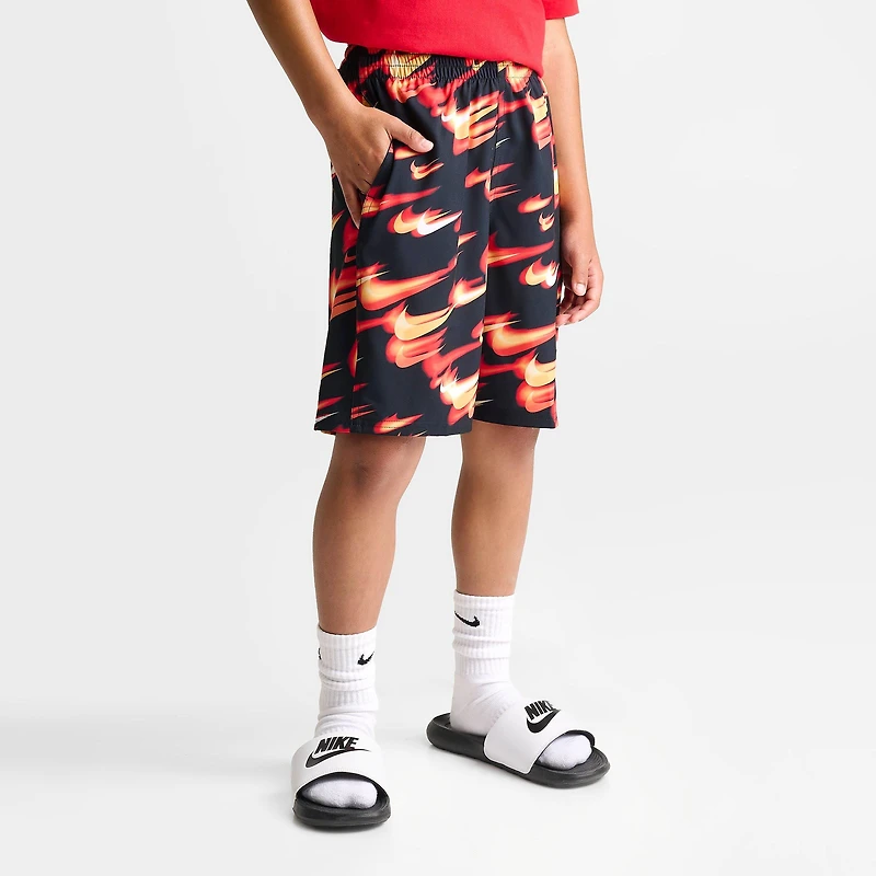 Boys' Big Kids' Nike Swim Heat Map Swoosh 7-Inch Lined Volley Shorts