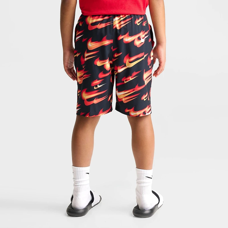 Boys' Big Kids' Nike Swim Heat Map Swoosh 7-Inch Lined Volley Shorts