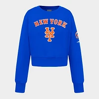 Girls' Big Kids' Pro Standard New York Mets MLB Classic Fleece Crewneck Sweatshirt