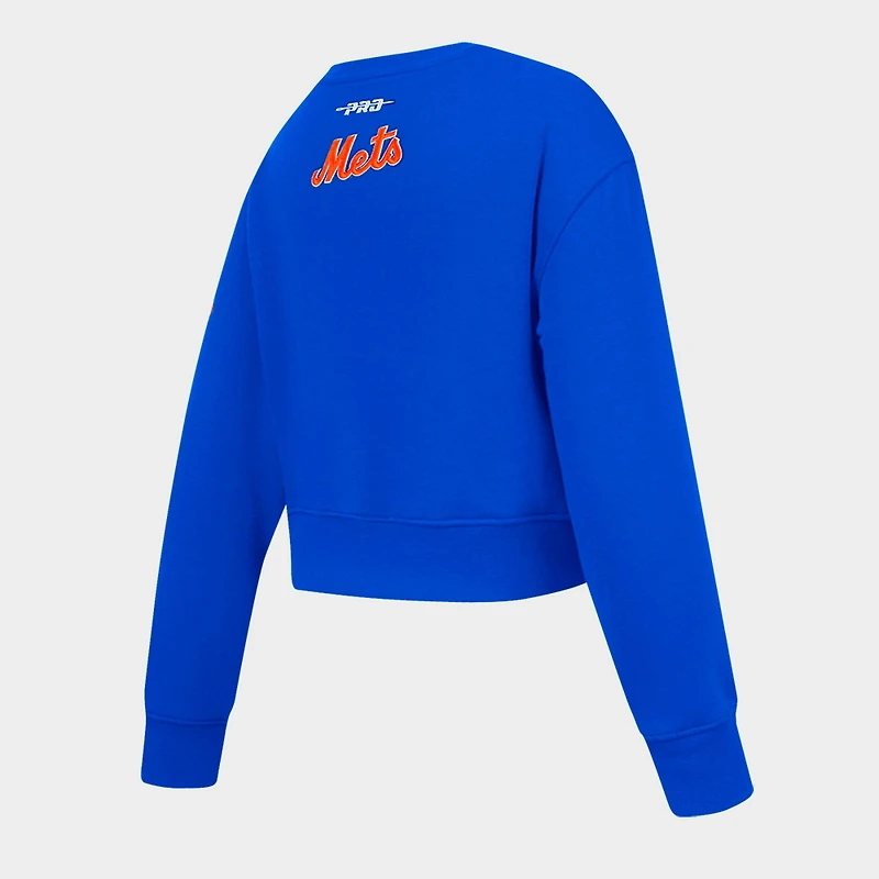 Girls' Big Kids' Pro Standard New York Mets MLB Classic Fleece Crewneck Sweatshirt