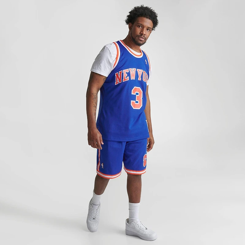 Men's Mitchell & Ness New York Knicks NBA John Starks 1991-92 Away Swingman Basketball Jersey
