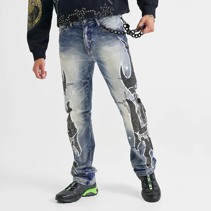 Men's Smoke Rise Unbreakable Flames Straight Denim Jeans