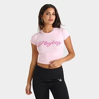 Women's Playboy Script Baby T-Shirt
