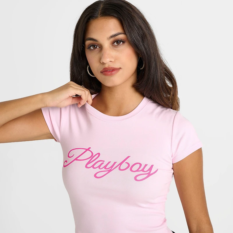Women's Playboy Script Baby T-Shirt