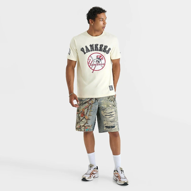 Men's PREME Chain Baggy Denim Jean Shorts