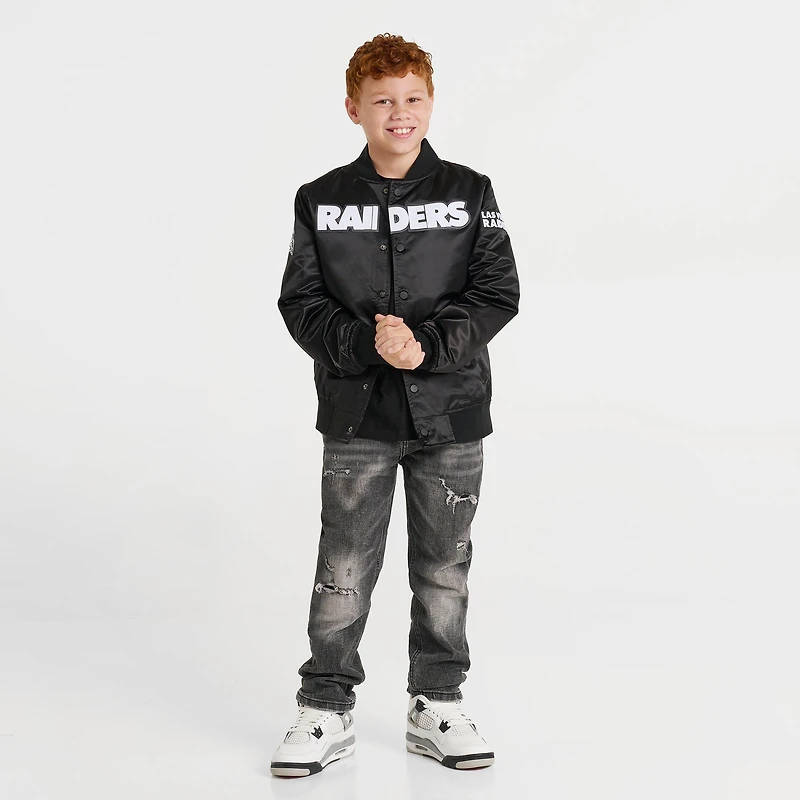 Big Kids' Pro Standard Las Vegas Raiders NFL Classic Satin Jacket