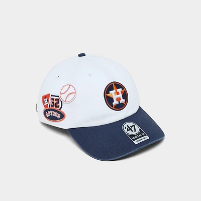 '47 Houston Astros MLB Badges Clean Up Strapback Hat
