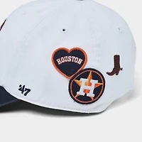'47 Houston Astros MLB Badges Clean Up Strapback Hat