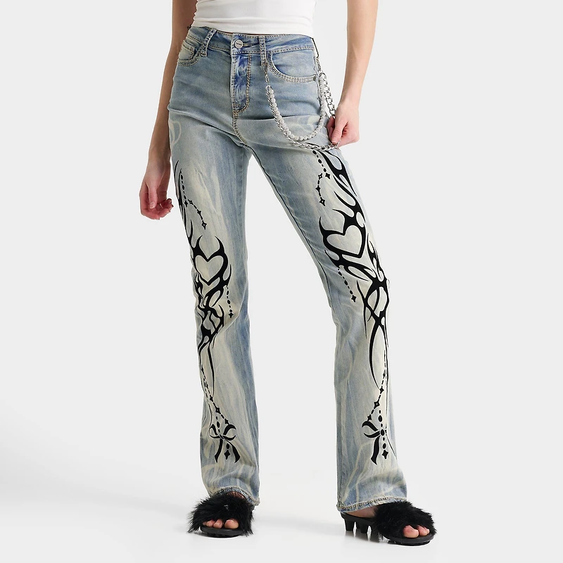 Women's Smoke Rise Ruby Heart High-Rise Bootcut Jeans