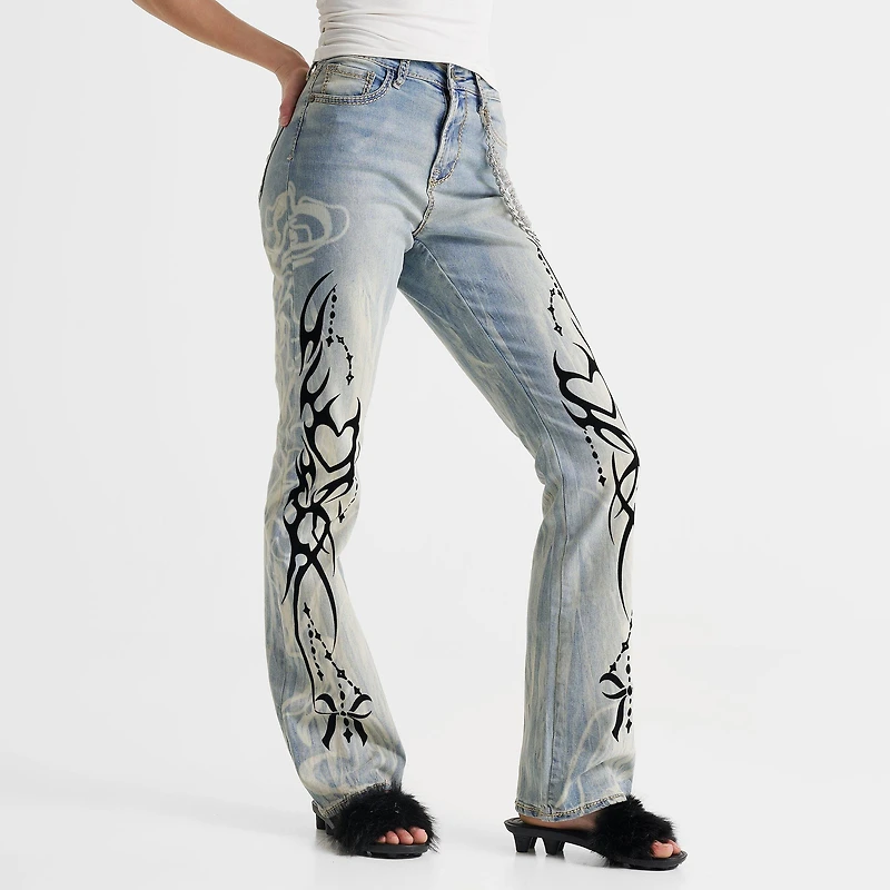 Women's Smoke Rise Ruby Heart High-Rise Bootcut Jeans