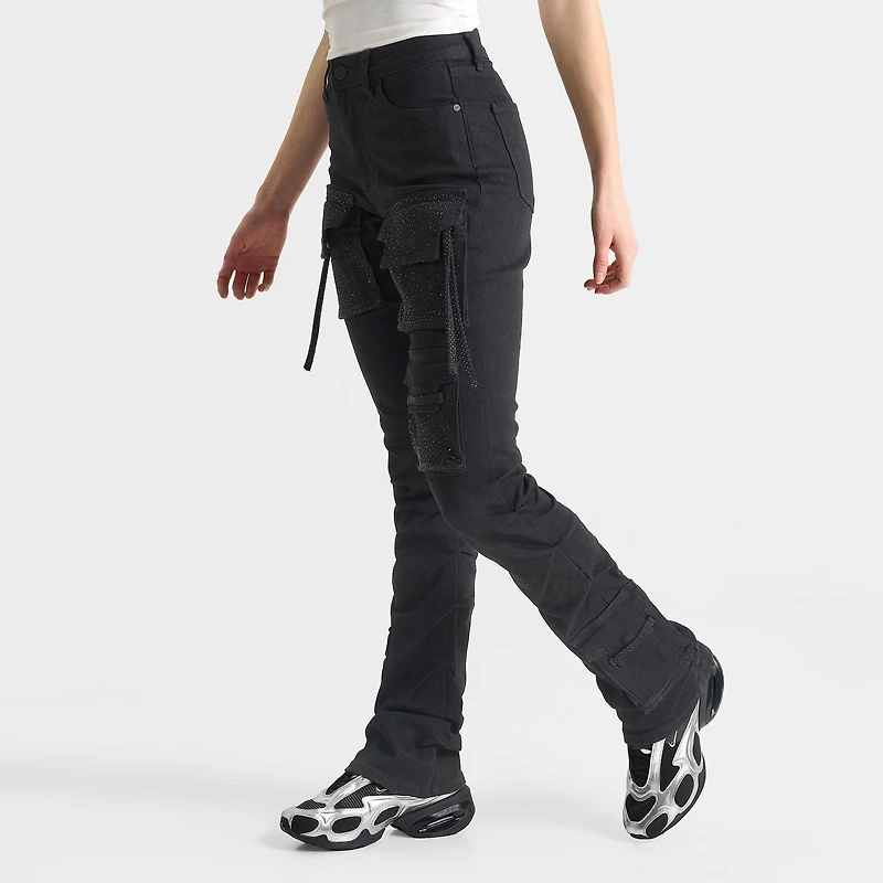 Women's Smoke Rise Nova Rhinestone High-Rise Stacked Pants