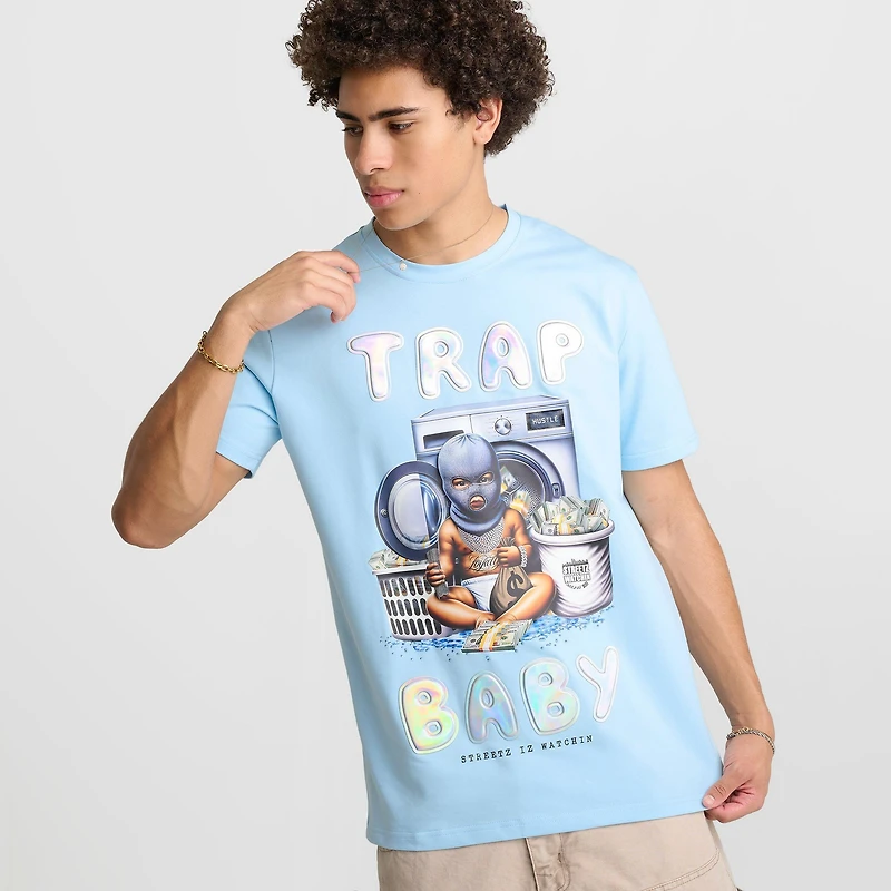 Men's Streetz Iz Watchin Trap Baby Graphic T-Shirt