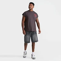 Men's Mitchell & Ness Chicago Bulls NBA Staggered Zap Cut-Off Top