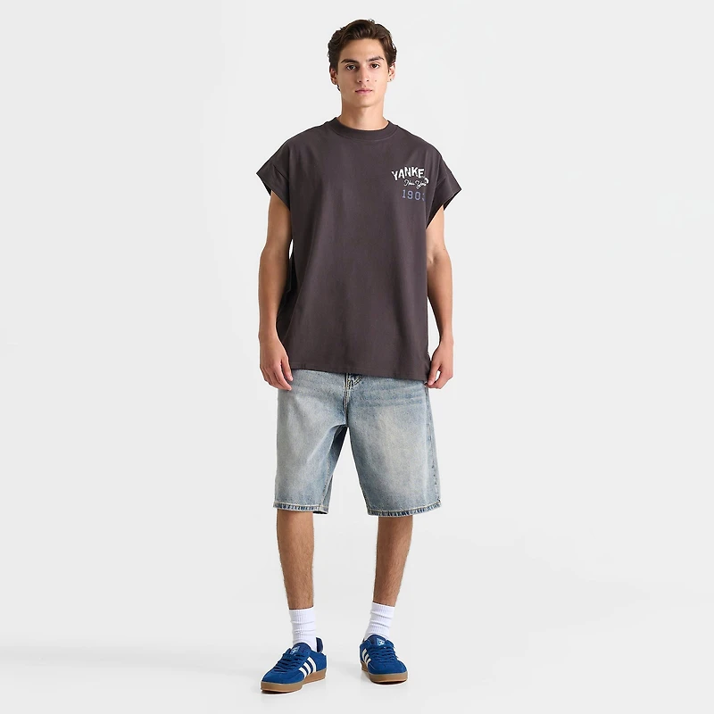 Men's Mitchell & Ness New York Yankees MLB Staggered Zap Cut-Off Top