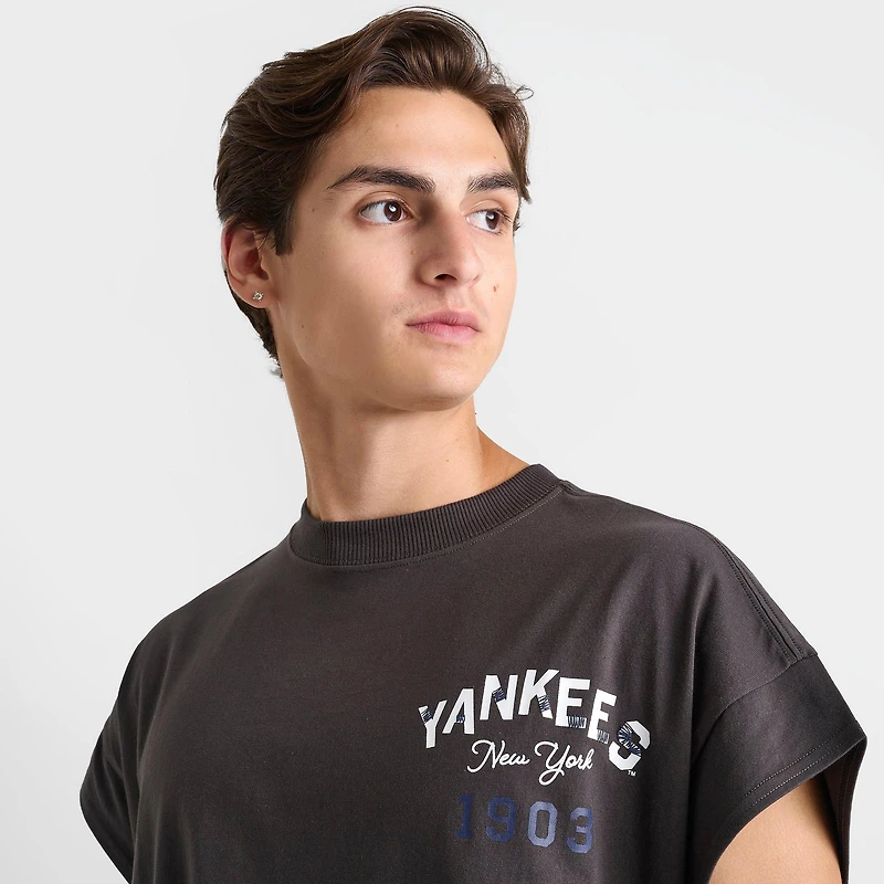 Men's Mitchell & Ness New York Yankees MLB Staggered Zap Cut-Off Top