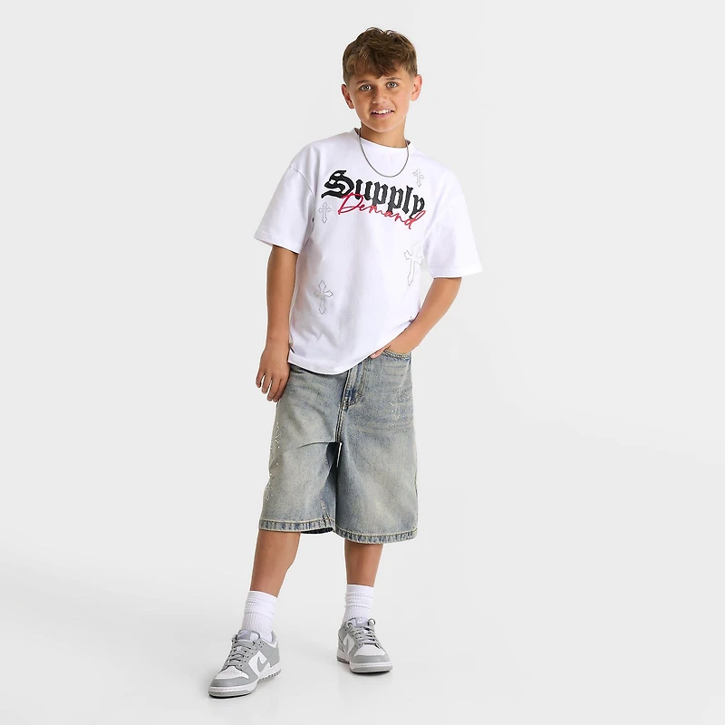 Big Kids' Supply & Demand Timber Cross Denim Shorts