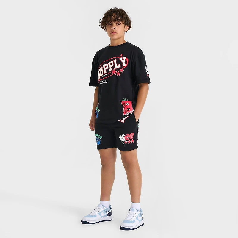 Big Kids' Supply & Demand Patch Fleece Shorts