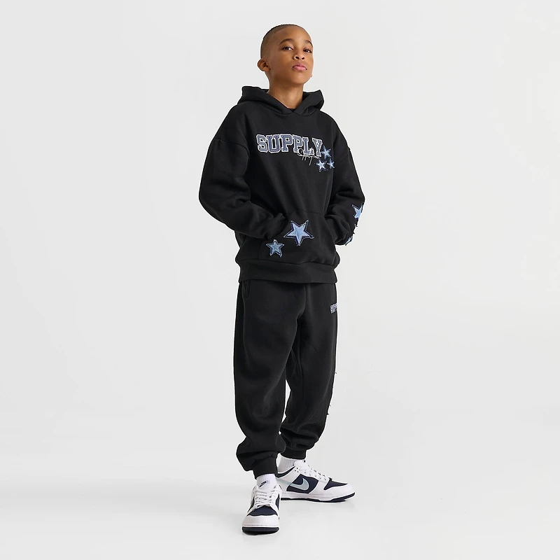 Kids' Supply & Demand Denim Stars Pullover Hoodie