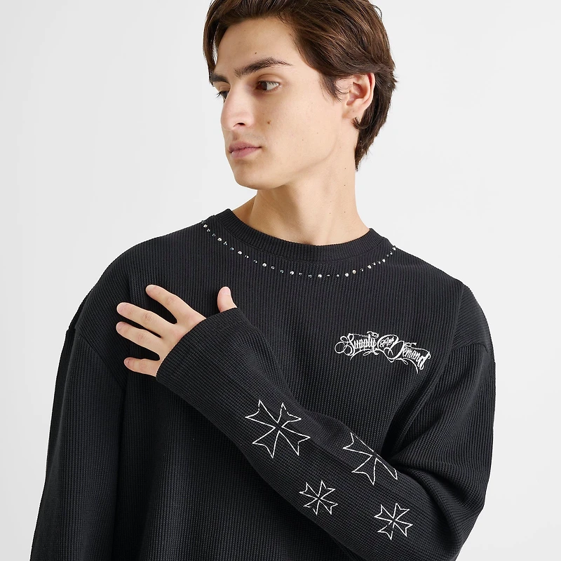 Men's Supply & Demand Inked Waffle Long-Sleeve Shirt