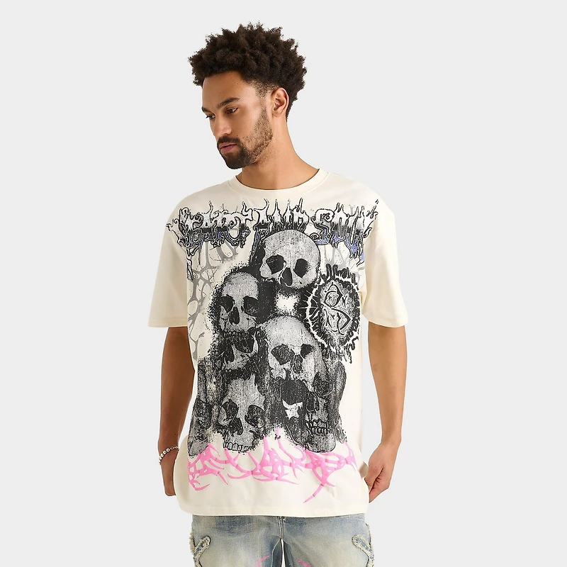 Men's Smoke Rise Dystopia Skulls Graphic T-Shirt