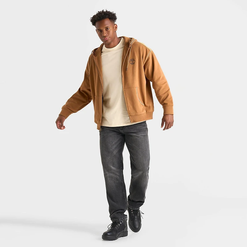 Men's Timberland Stack Logo Full-Zip Hoodie