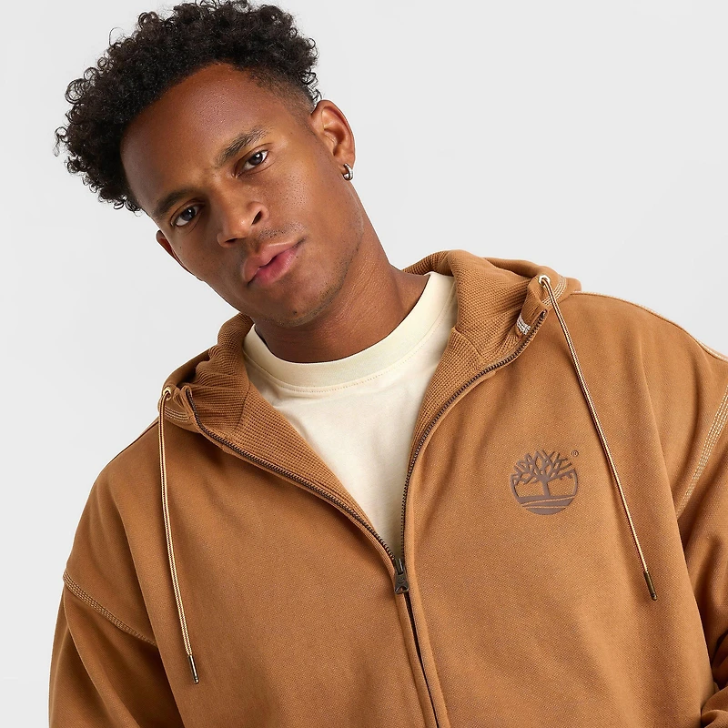 Men's Timberland Stack Logo Full-Zip Hoodie