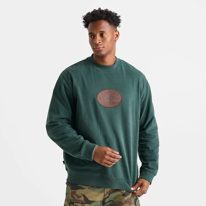 Men's Timberland Leather Badge Crewneck Sweatshirt