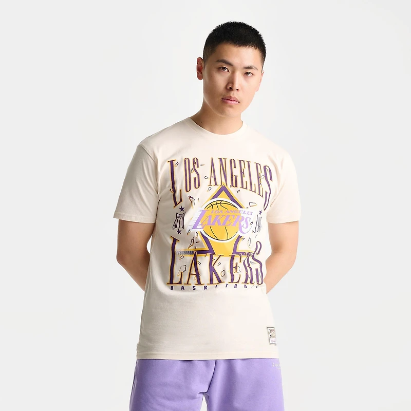 Men's Mitchell & Ness Los Angeles Lakers NBA Shattered Lockup T-Shirt