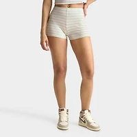 Women's Unlike Humans Ribbed Striped Mini Shorts