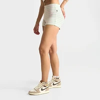 Women's Unlike Humans Ribbed Striped Mini Shorts