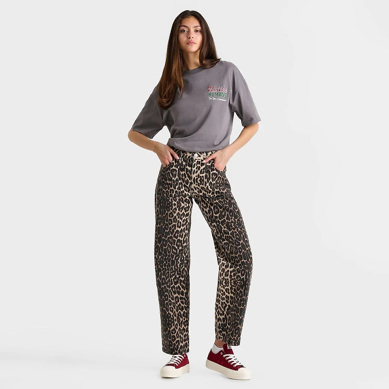 Women's Unlike Humans Leopard Denim Jeans