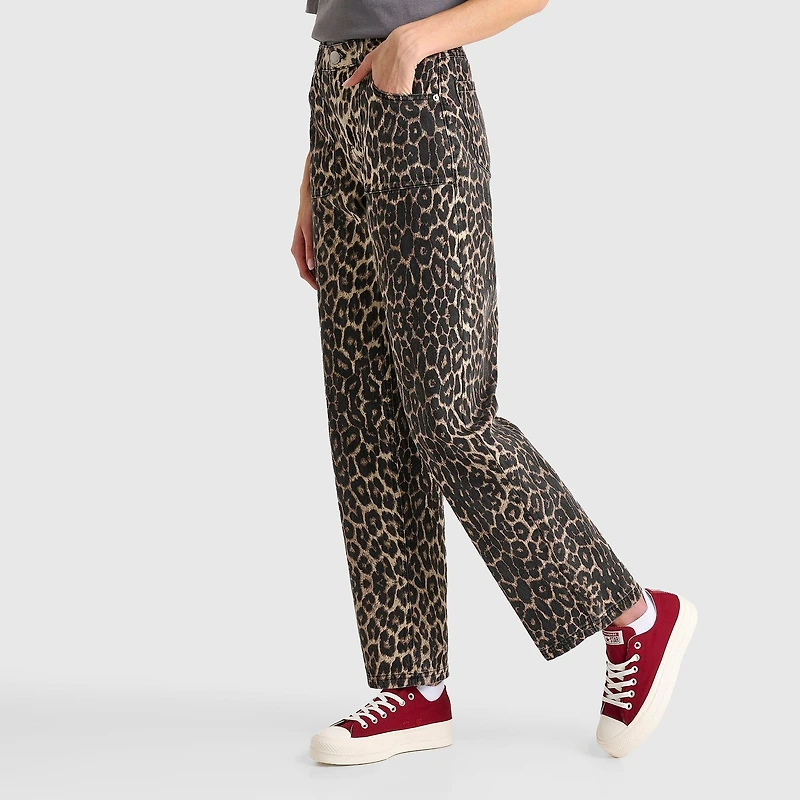 Women's Unlike Humans Leopard Denim Jeans