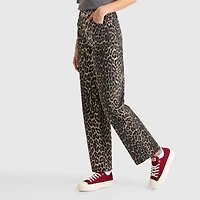 Women's Unlike Humans Leopard Denim Jeans
