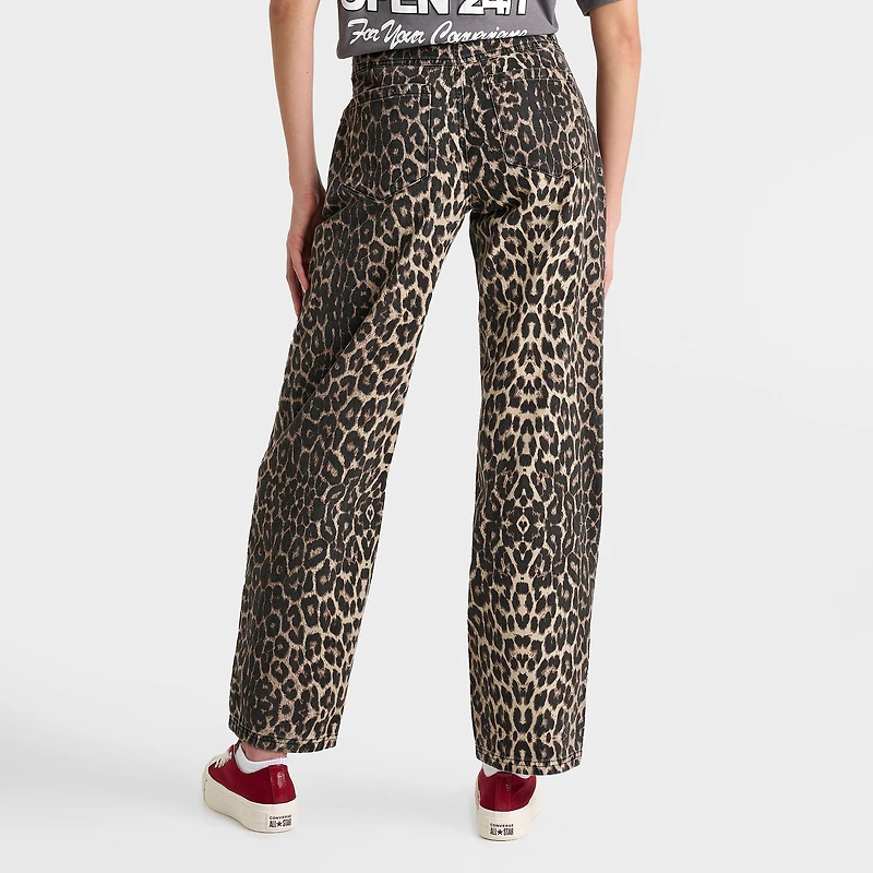 Women's Unlike Humans Leopard Denim Jeans