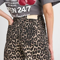 Women's Unlike Humans Leopard Denim Jeans