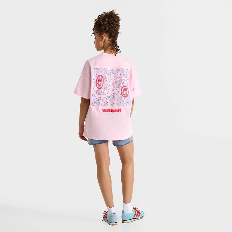 Women's Unlike Humans Better Late Than Never T-Shirt